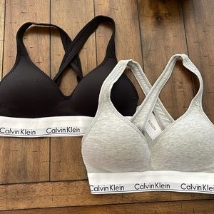 Calvin Klein lot of 2 Small sports bras new